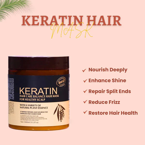 Keratin Hair Care Bundle (Keratin Hair Shampoo, Keratin Mask, and Keratin Hair Serum)