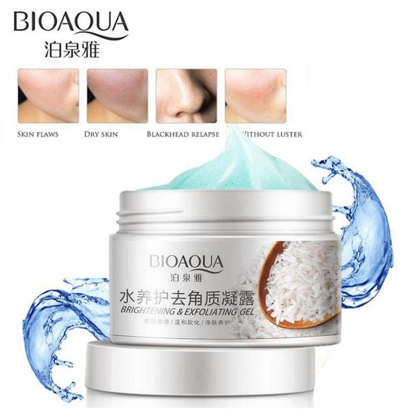 Bioaqua Brightening & Exfoliating Rice Gel Face Scrub 140 G