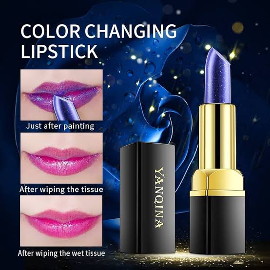 Blue Rose Lipstick Temperature Color Changing Lip Moisturizing Balm Female Makeup Sexy Lip Gloss Shiny Lipstick